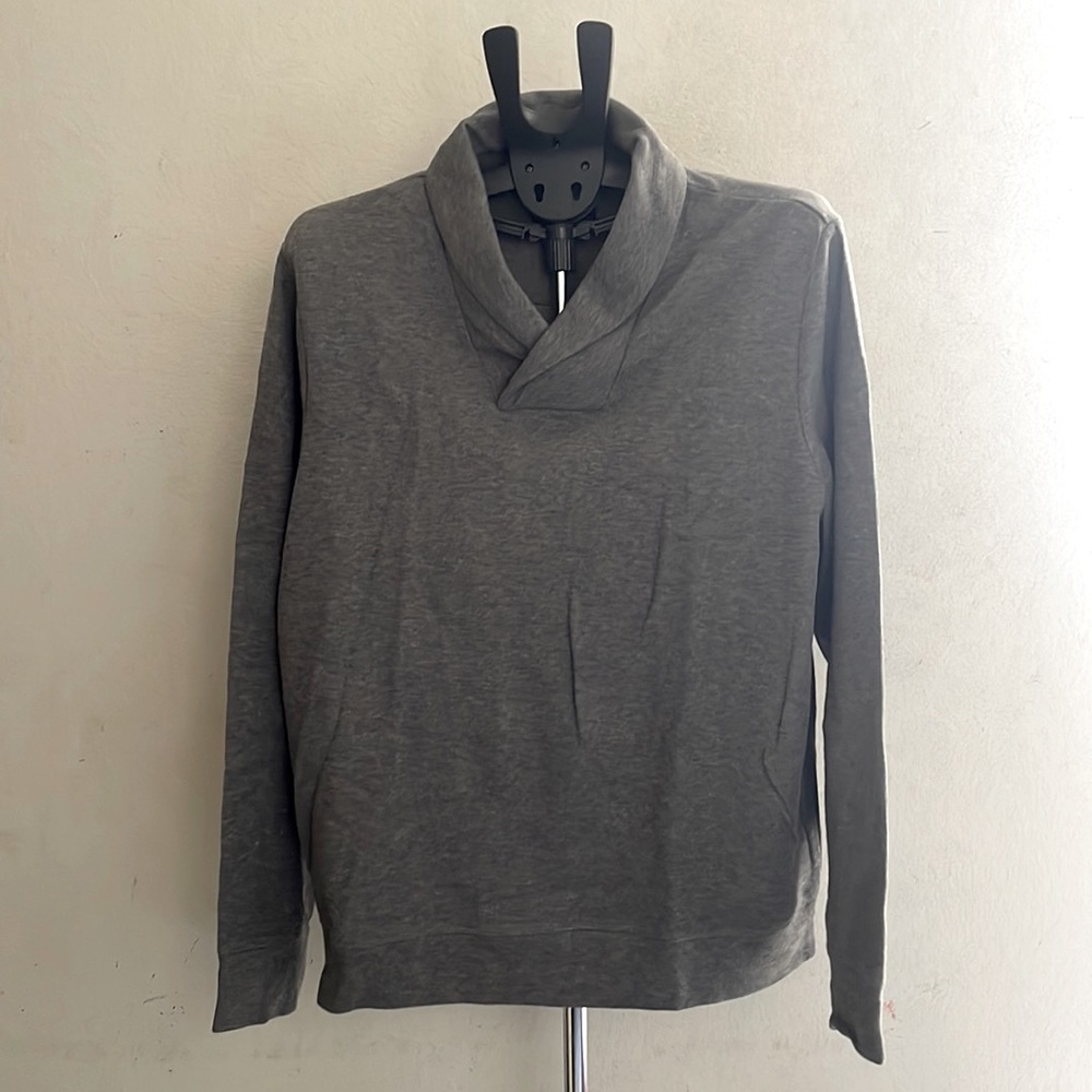 Gray Nordstrom Shawl Collar Pullover Sweater